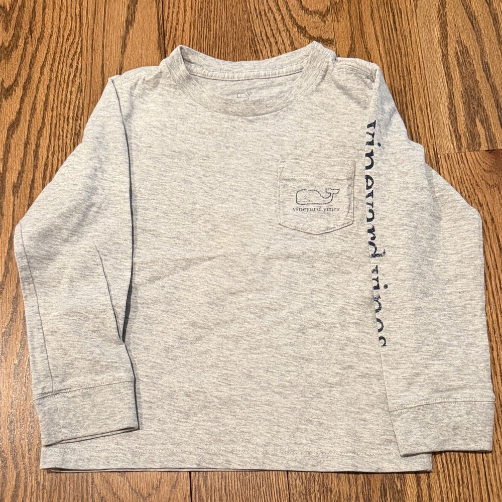 Vineyard Vines Kids Heather Gray Long Sleeve Tee